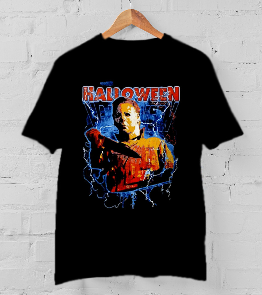 Halloween Lightning Mike Myers Horror Movie T-Shirt