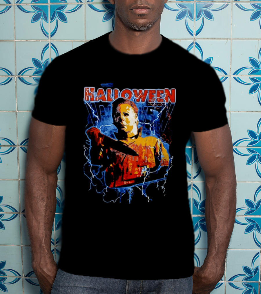 Halloween Lightning Mike Myers Horror Movie T-Shirt