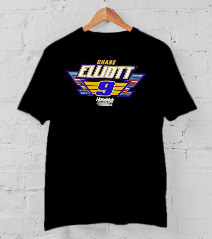 Chase Elliott 9 Hendrick Motorsports Racing NASCAR American Flag T-Shirt