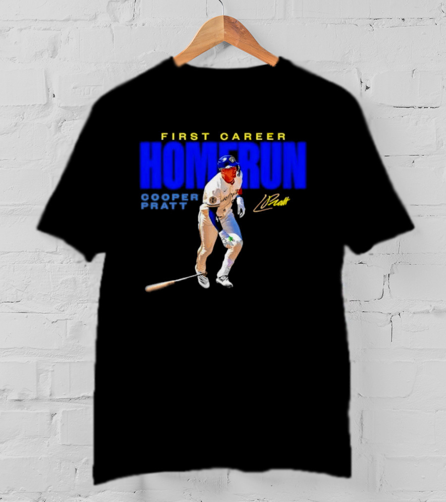 First Career Homerun Cooper Pratt Milwaukee Brewers T-Shirt