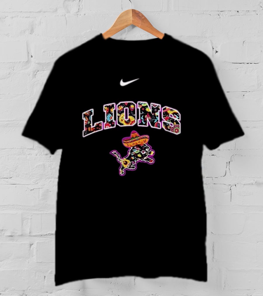 Nike Detroit Lions Hispanic Heritage Fiesta Sombrero Bull T-Shirt