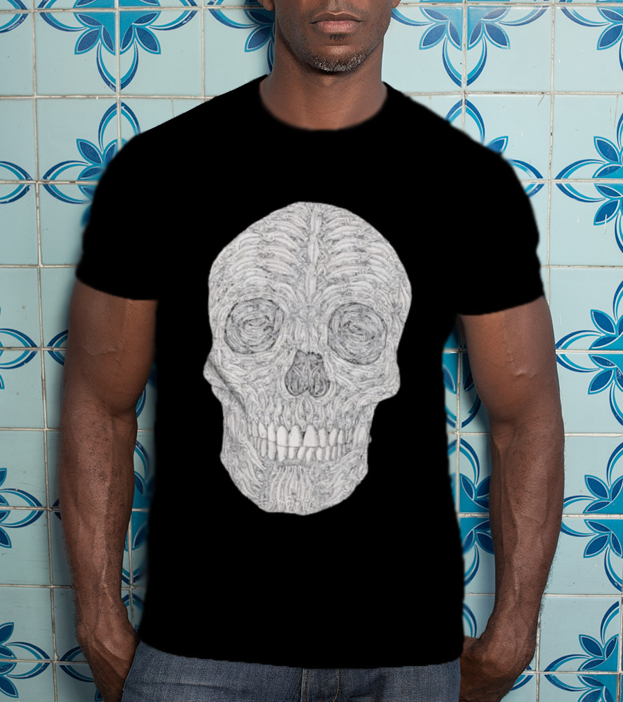 Salmon Fish Bones Skull T-Shirt