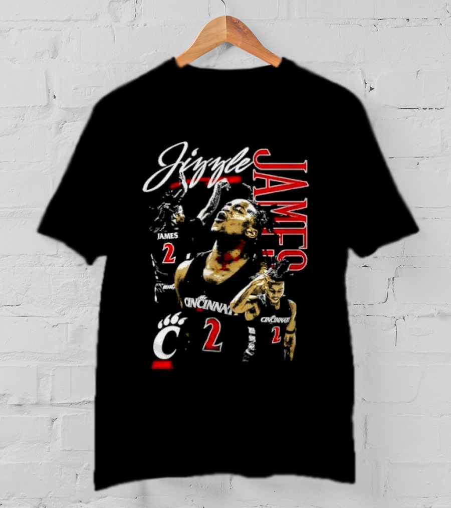 Cincinnati Bearcats Basketball Jizzle James 21 Player T-Shirt