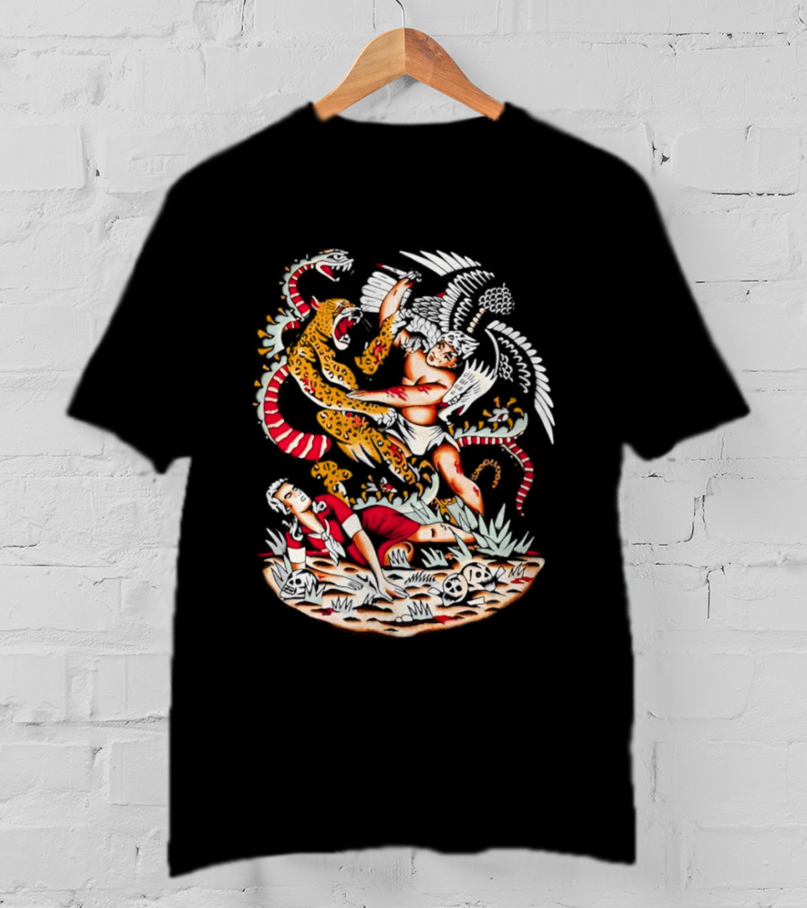 Doomsday Battle Angel Versus Mythical Beast In Combat Scene T-Shirt