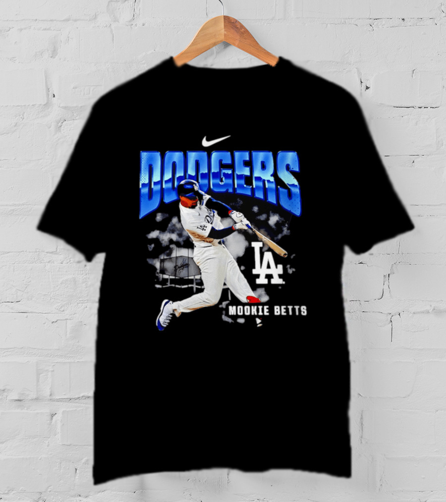 Nike Los Angeles Dodgers Mookie Betts Swing Action LA 2026 T-Shirt
