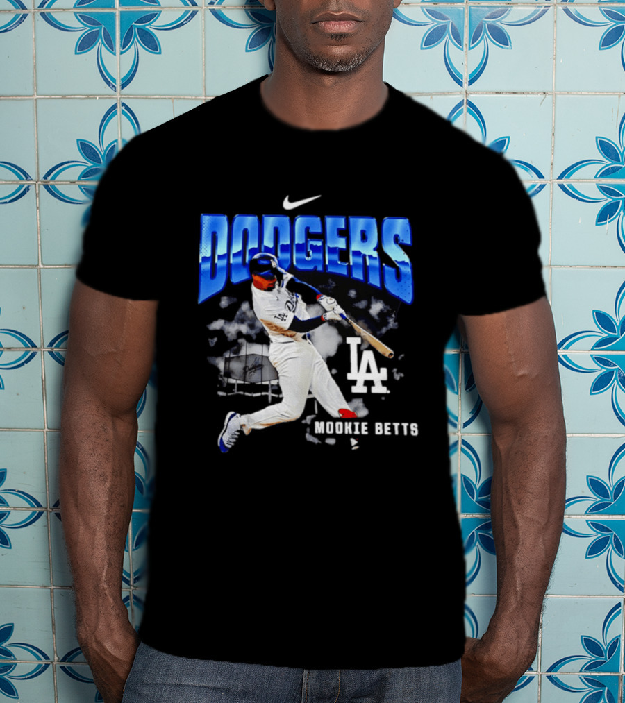 Nike Los Angeles Dodgers Mookie Betts Swing Action LA 2026 T-Shirt