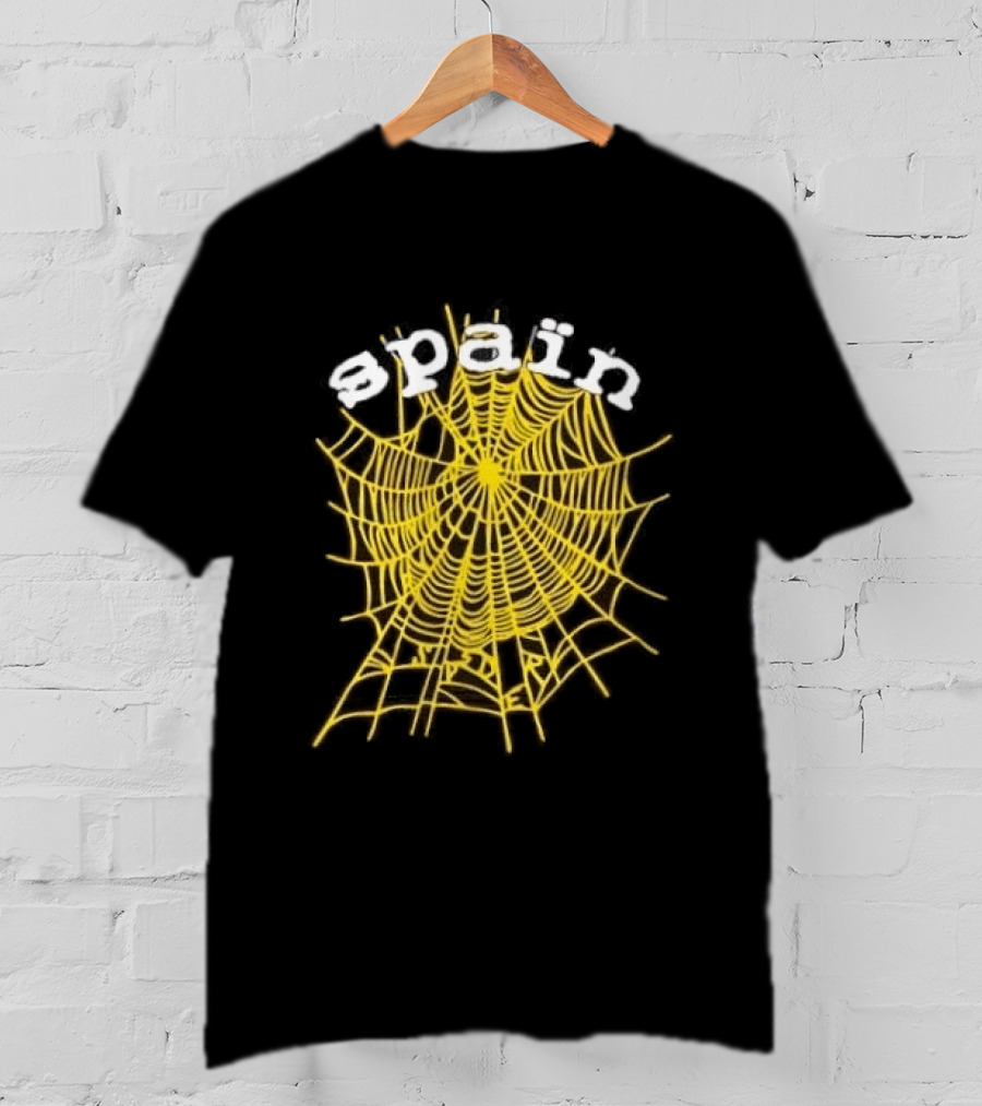 Spain Web Spider Yellow Web T-Shirt