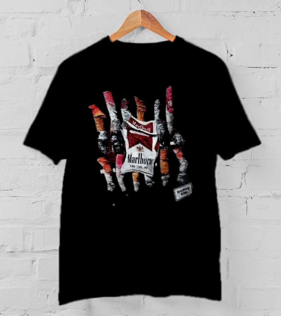 Marlboro Medium Cigarette Butts Collage Street T-Shirt