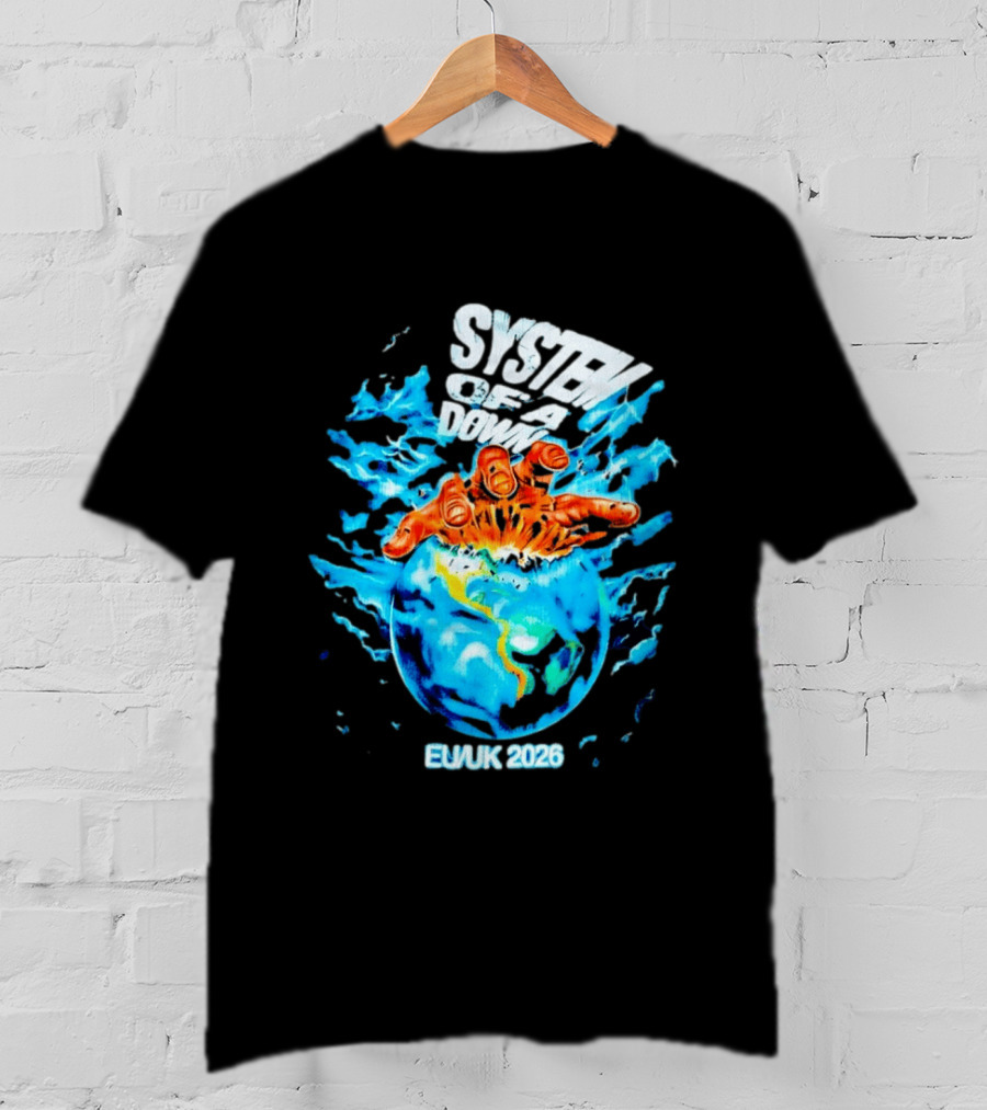 System Of A Down Crushing Hand Earth EU UK 2026 T-Shirt