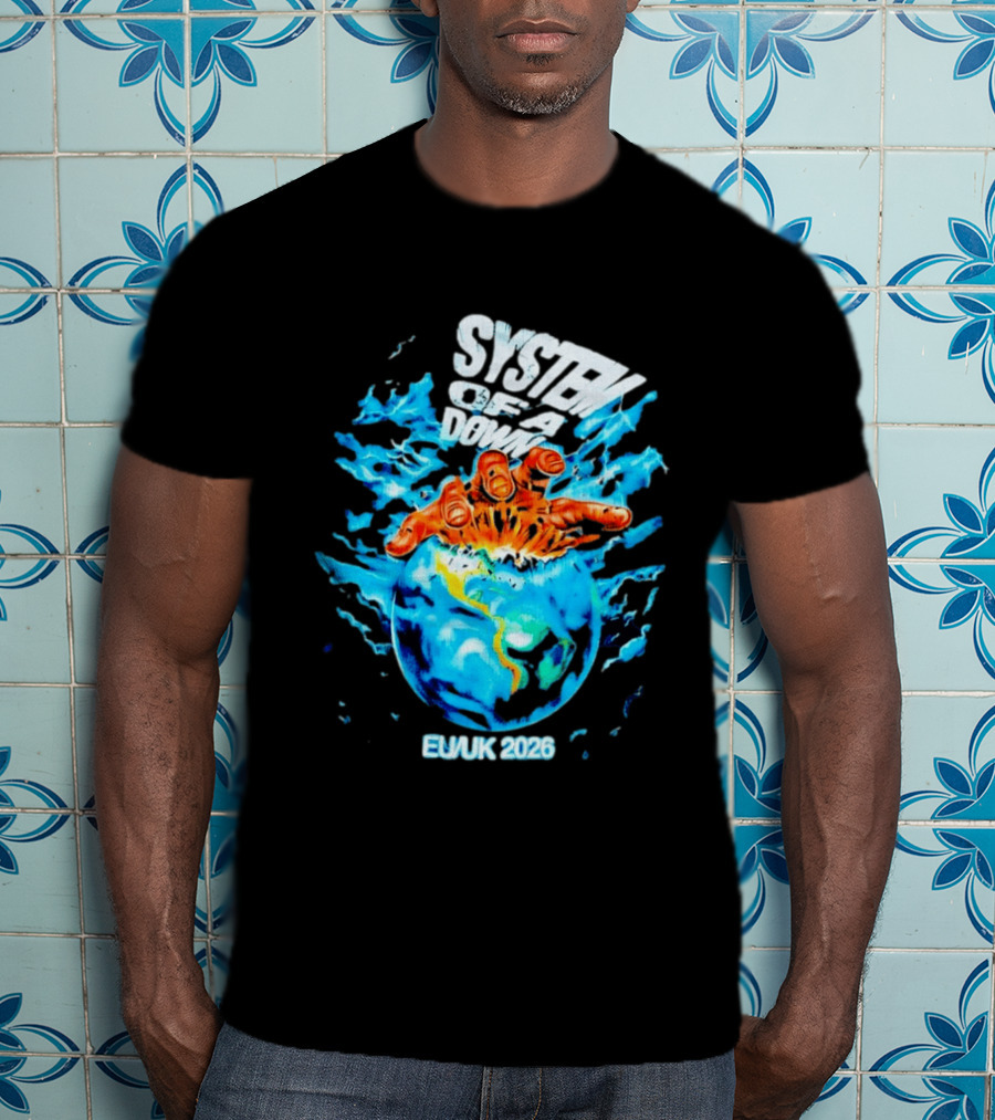 System Of A Down Crushing Hand Earth EU UK 2026 T-Shirt