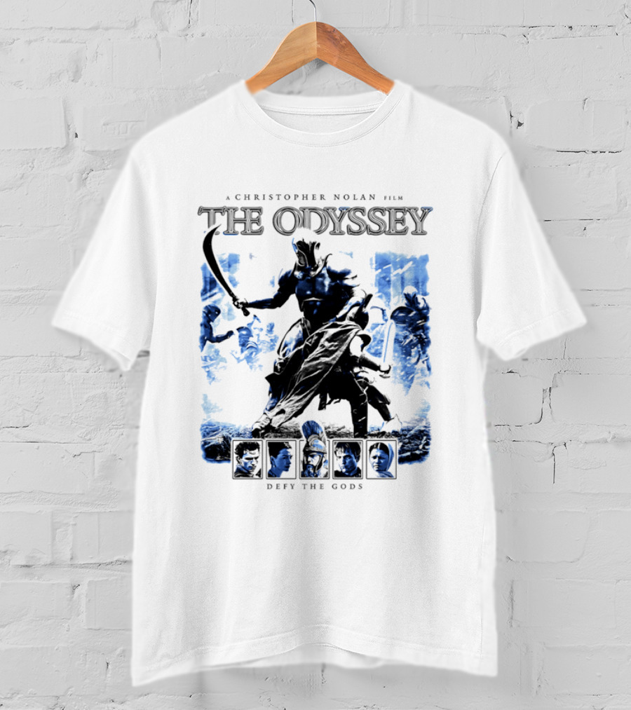 A Christopher Nolan Film The Odyssey Defy The Gods Movie Epic Adventure T-Shirt