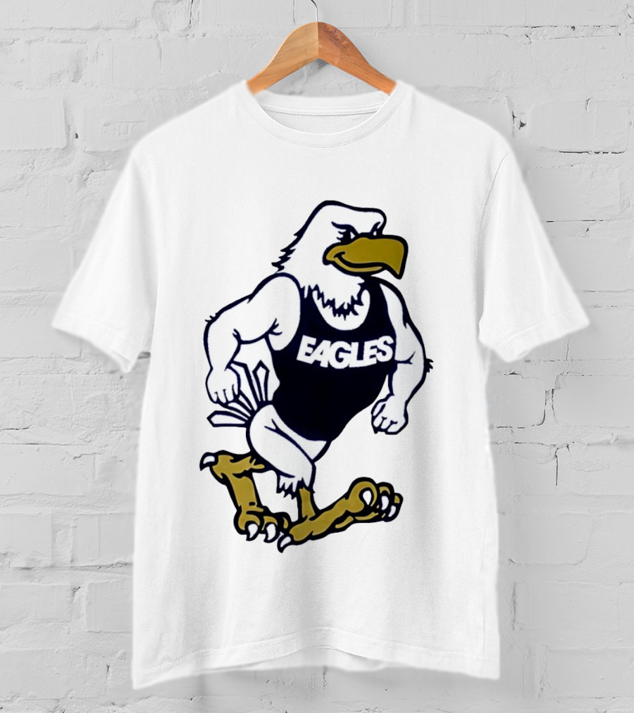 Eagles Athletic Mascot Running Eagle Motif T-Shirt