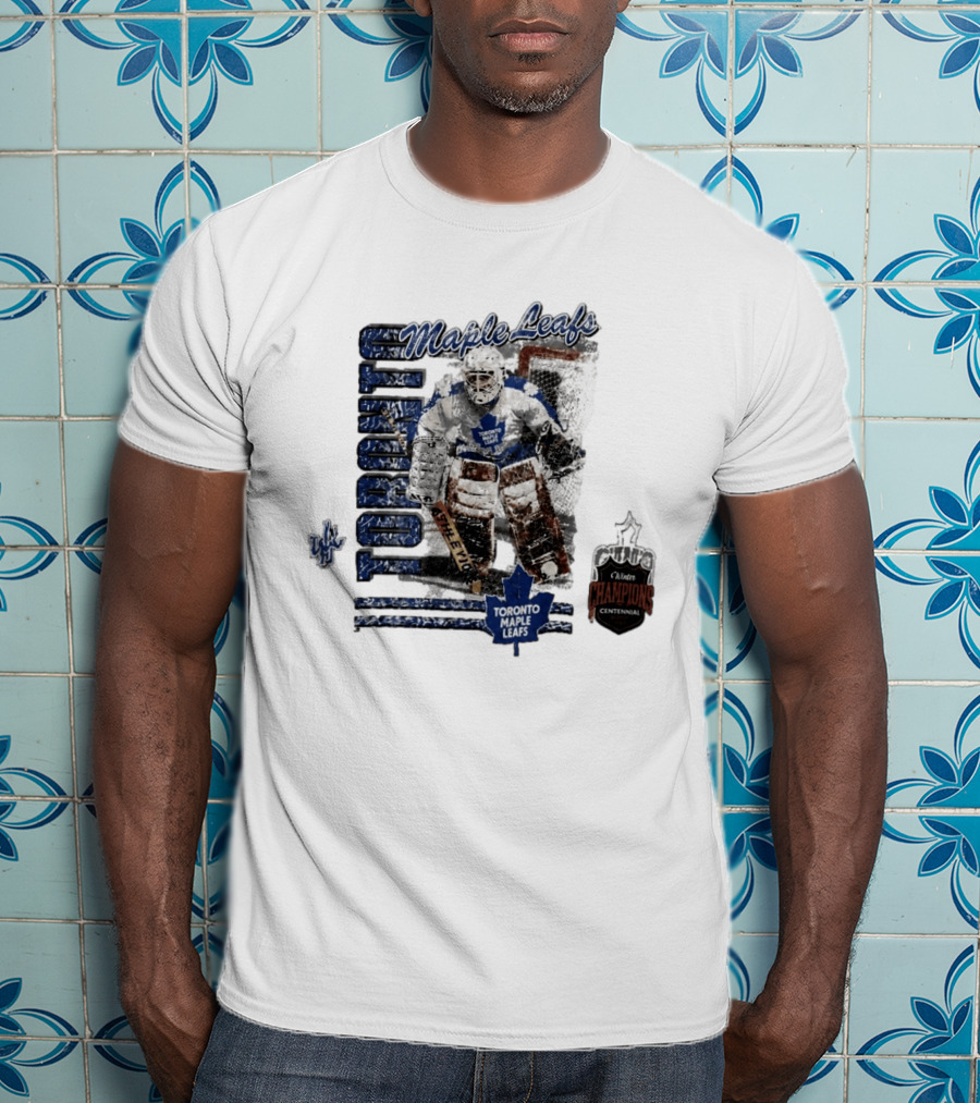 Toronto Maple Leafs Centennial Champions Vintage Hockey Goalie Gear T-Shirt