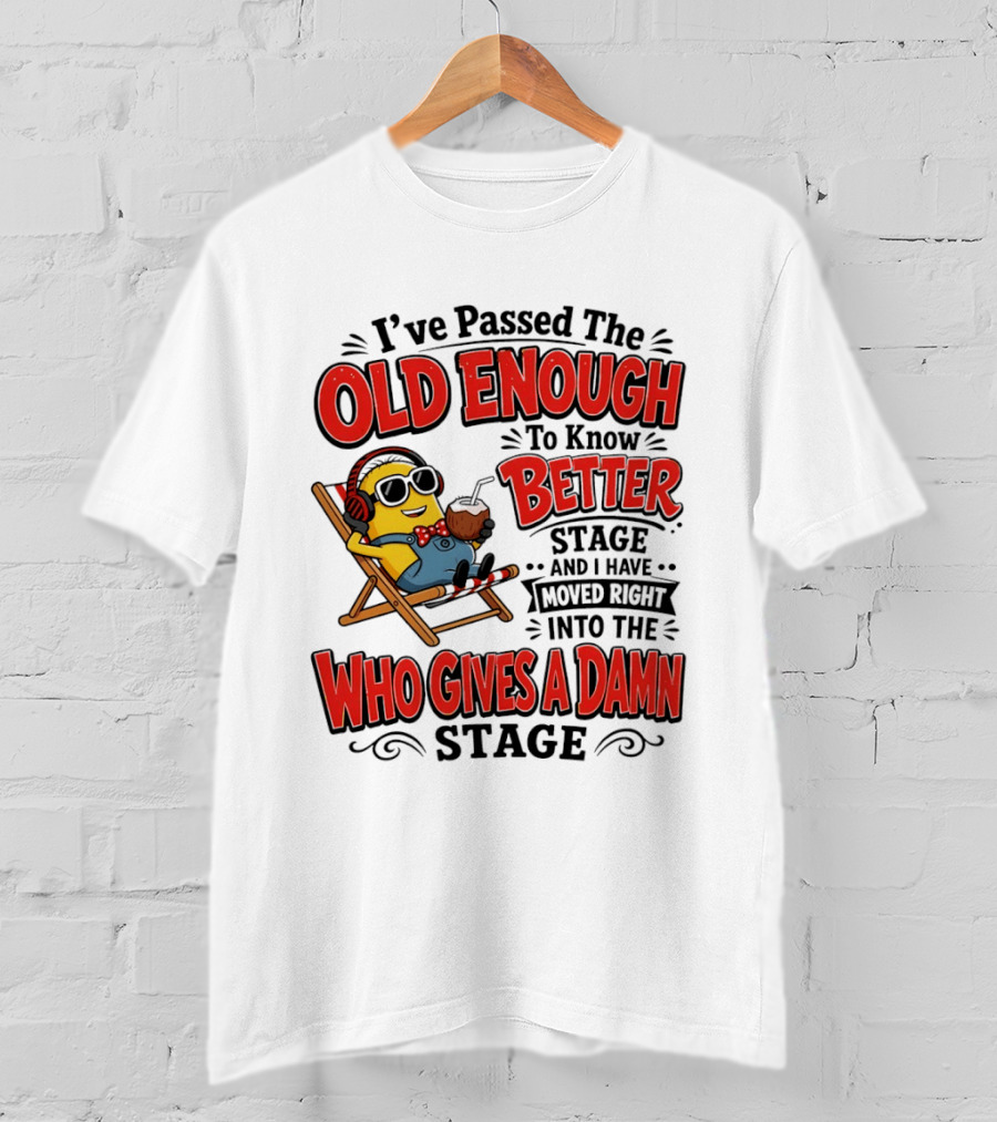 Minion I've Passed The Old Enough To Know Better Stage Who Gives A Damn Stage T-Shirt