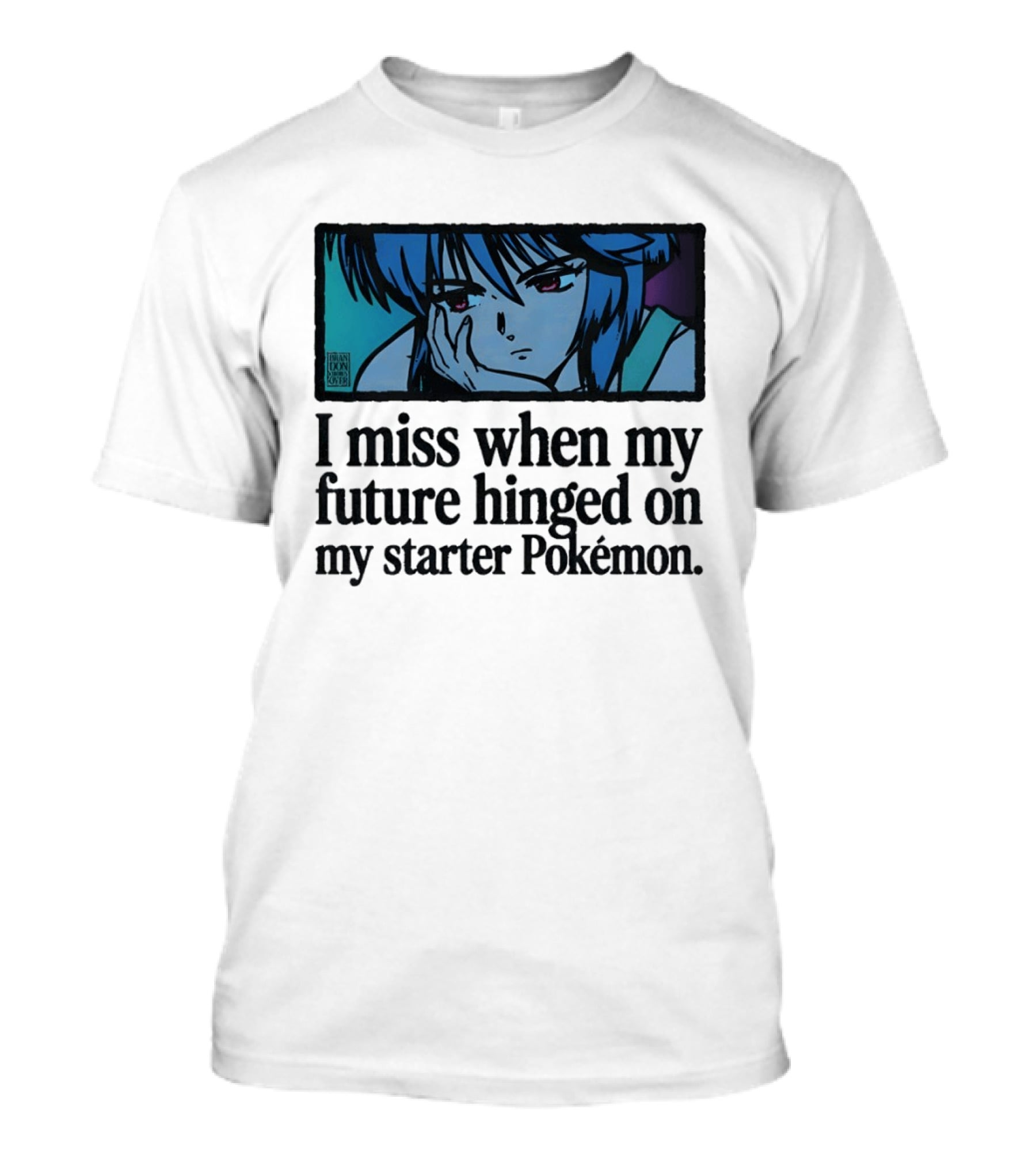 Motoko Kusanagi Ghost In The Shell I Miss When My Future Hinged On My Starter Pokémon T-Shirt