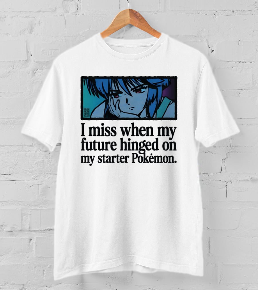 Motoko Kusanagi Ghost In The Shell I Miss When My Future Hinged On My Starter Pokémon T-Shirt