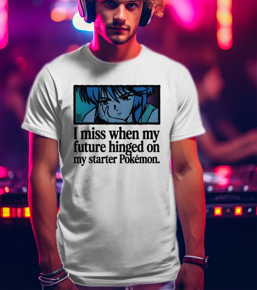 Motoko Kusanagi Ghost In The Shell I Miss When My Future Hinged On My Starter Pokémon T-Shirt