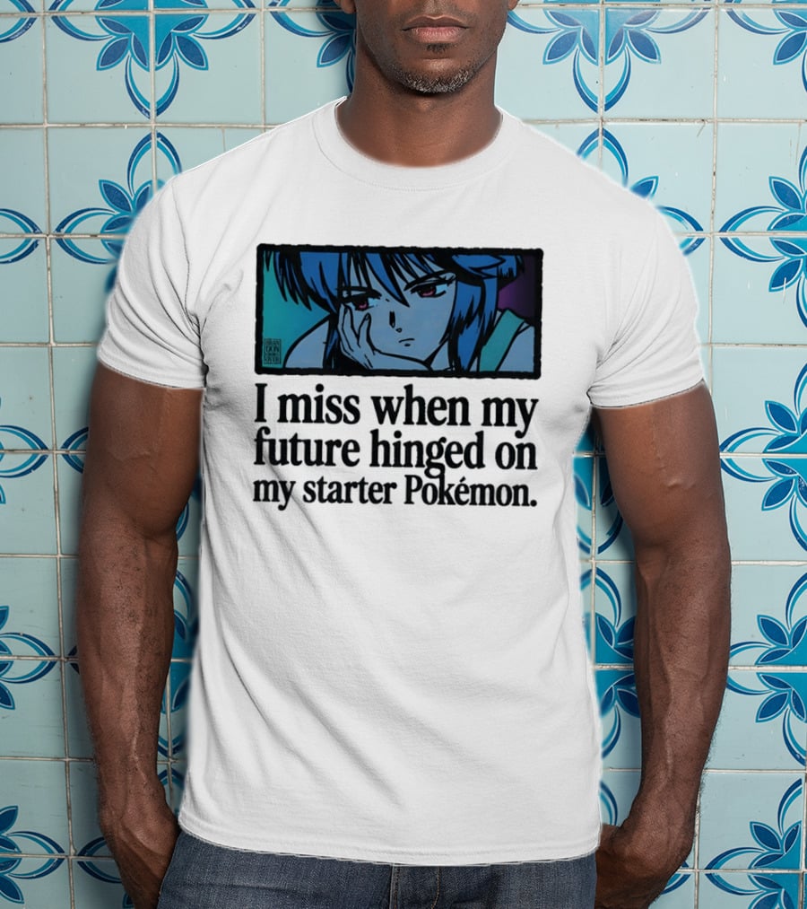Motoko Kusanagi Ghost In The Shell I Miss When My Future Hinged On My Starter Pokémon T-Shirt