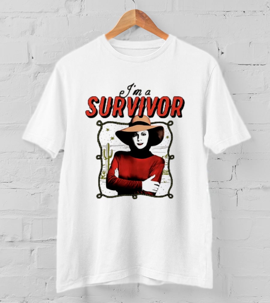 I'm A Survivor Woman Desert Vibes Western Cactus Hat T-Shirt