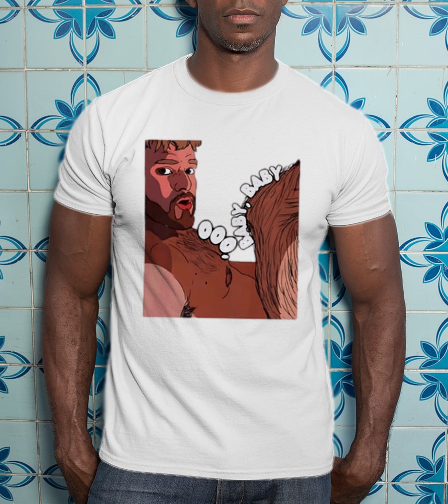 Ooo Baby Bearded Man Illustrated Expression T-Shirt