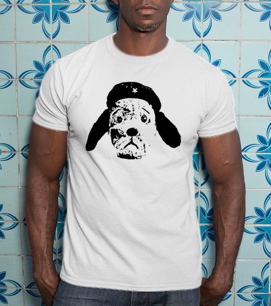 Che Guevara Dog Parody Beret Icon With Star T-Shirt