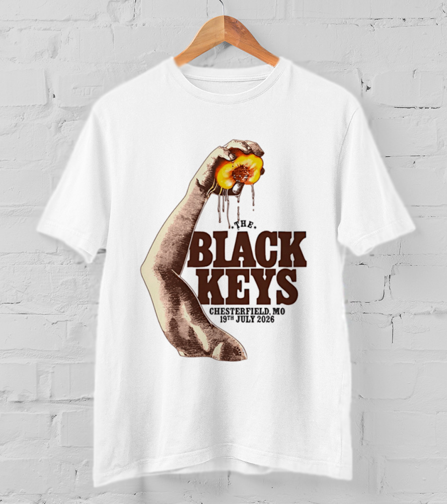 The Black Keys Chesterfield MO 19th July 2026 Peach T-Shirt