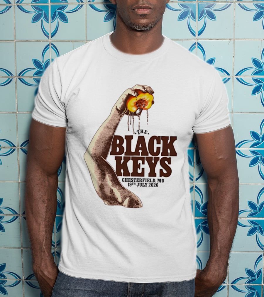 The Black Keys Chesterfield MO 19th July 2026 Peach T-Shirt