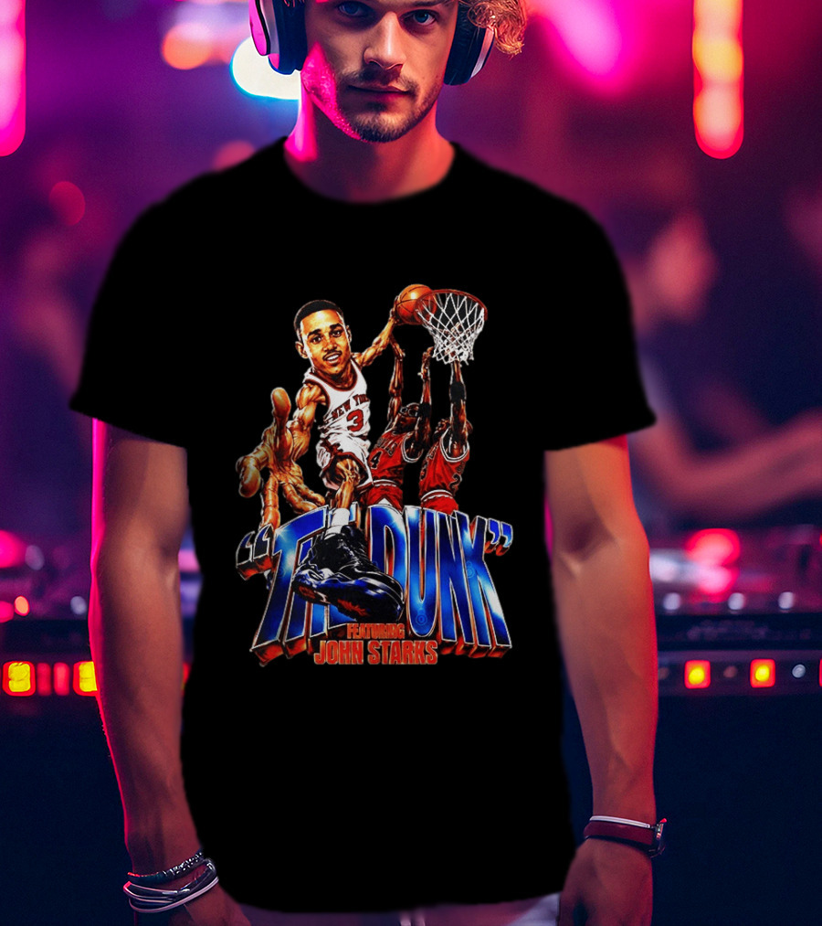 The Dunk Featuring John Starks Chicago Bulls NBA T-Shirt