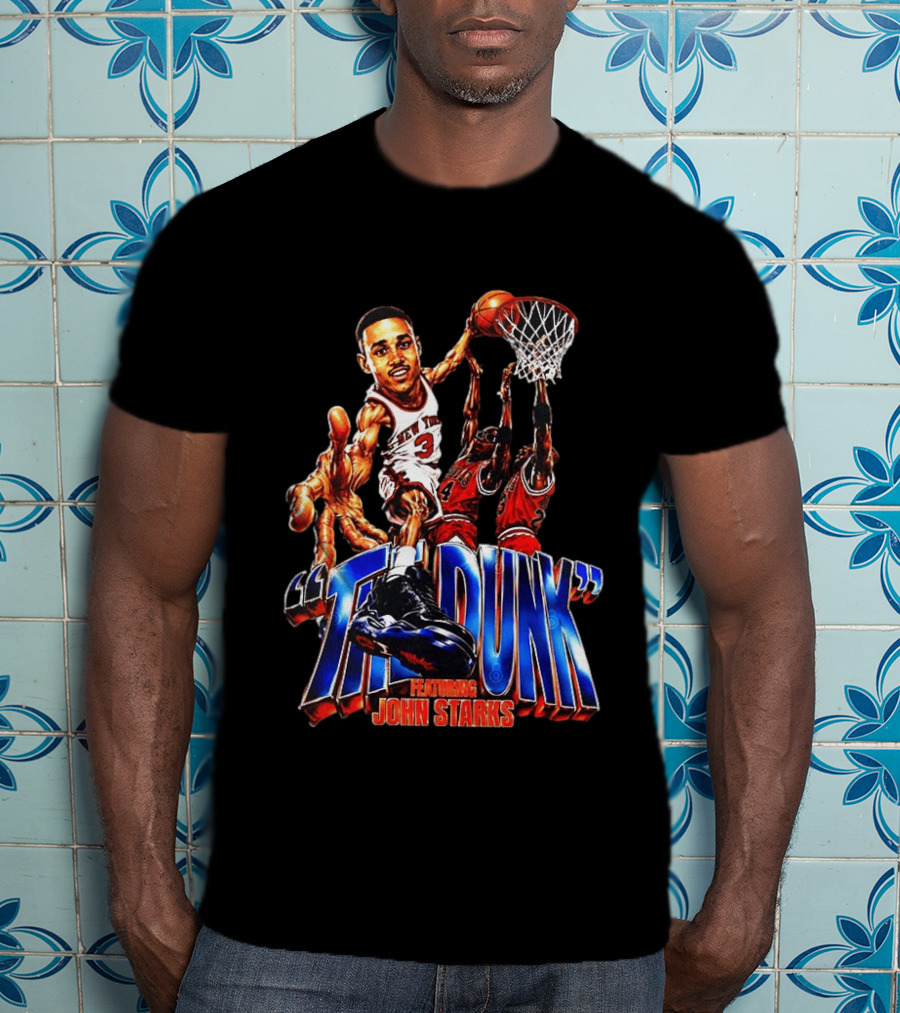 The Dunk Featuring John Starks Chicago Bulls NBA T-Shirt