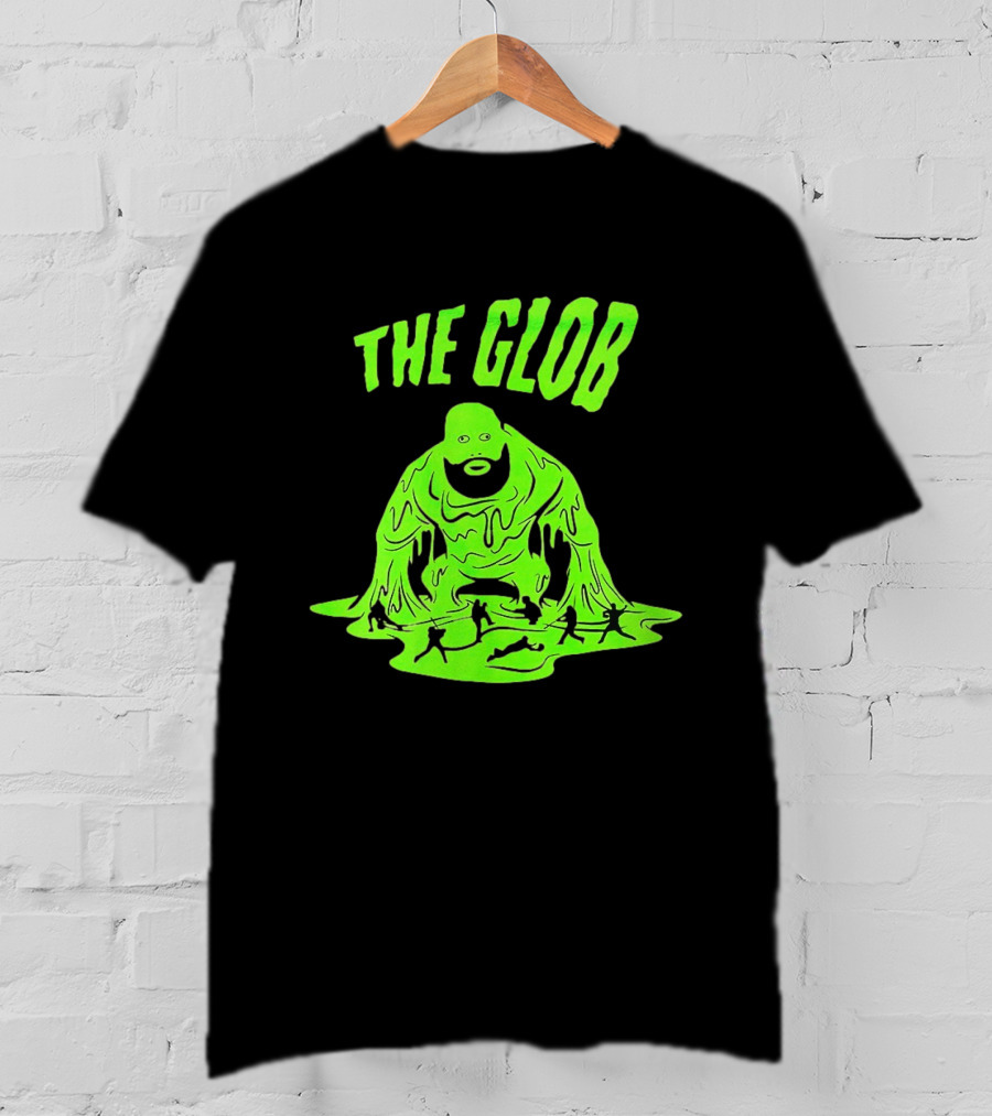 The Glob Justin Mason Melting Green Monster With Running Figures T-Shirt