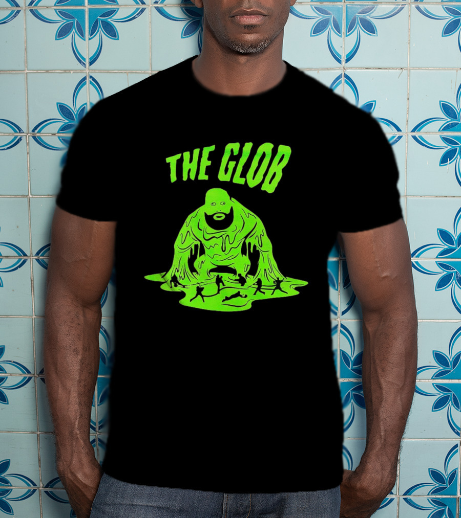The Glob Justin Mason Melting Green Monster With Running Figures T-Shirt