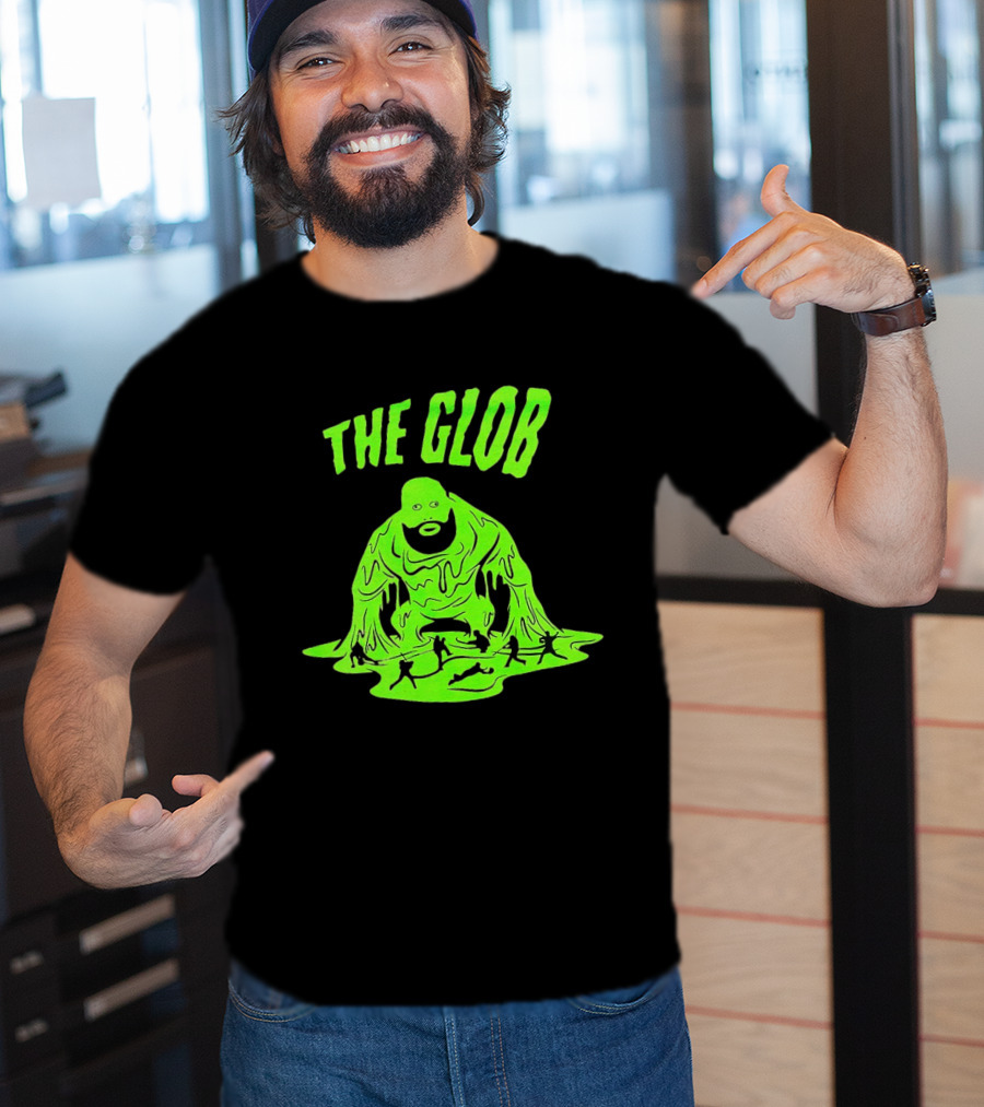 The Glob Justin Mason Melting Green Monster With Running Figures T-Shirt
