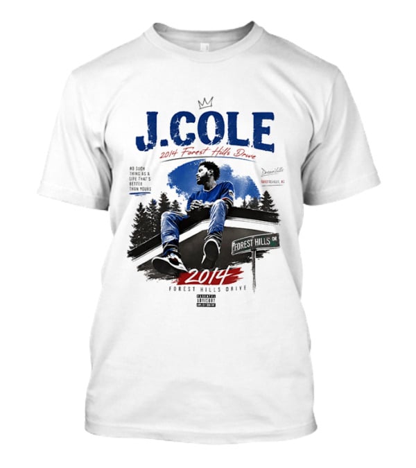 J Cole 2014 Forest Hills Drive Dreamville Rap Music Album Cover T-Shirt