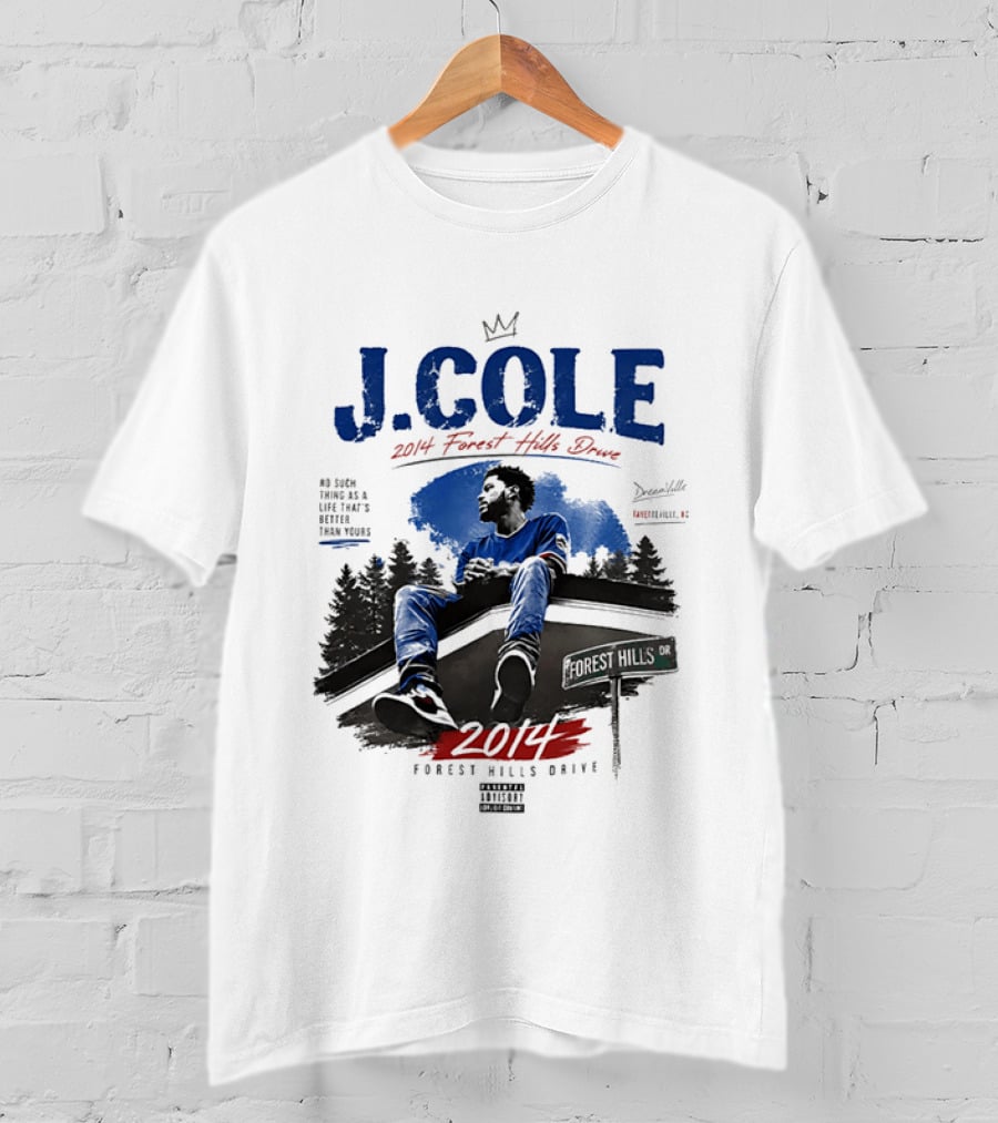 J Cole 2014 Forest Hills Drive Dreamville Rap Music Album Cover T-Shirt