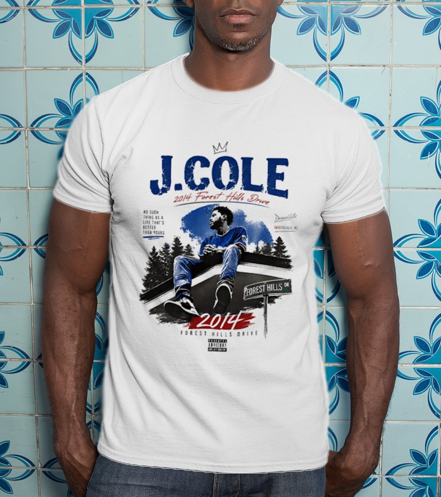 J Cole 2014 Forest Hills Drive Dreamville Rap Music Album Cover T-Shirt