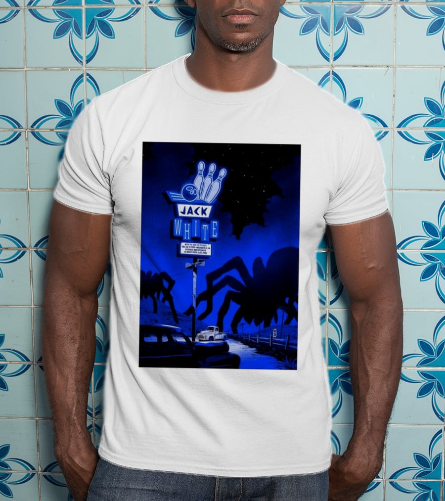Jack White Indianapolis IN 2026 Everwise Amphitheater Event With Spiders And Bowling Sign T-Shirt