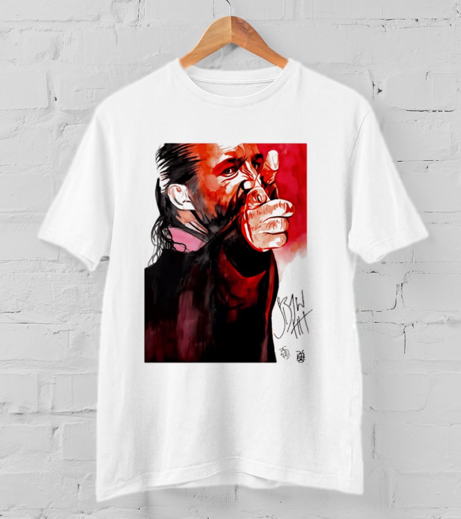 Jay White Rob Schamberger Signature Portrait Red T-Shirt