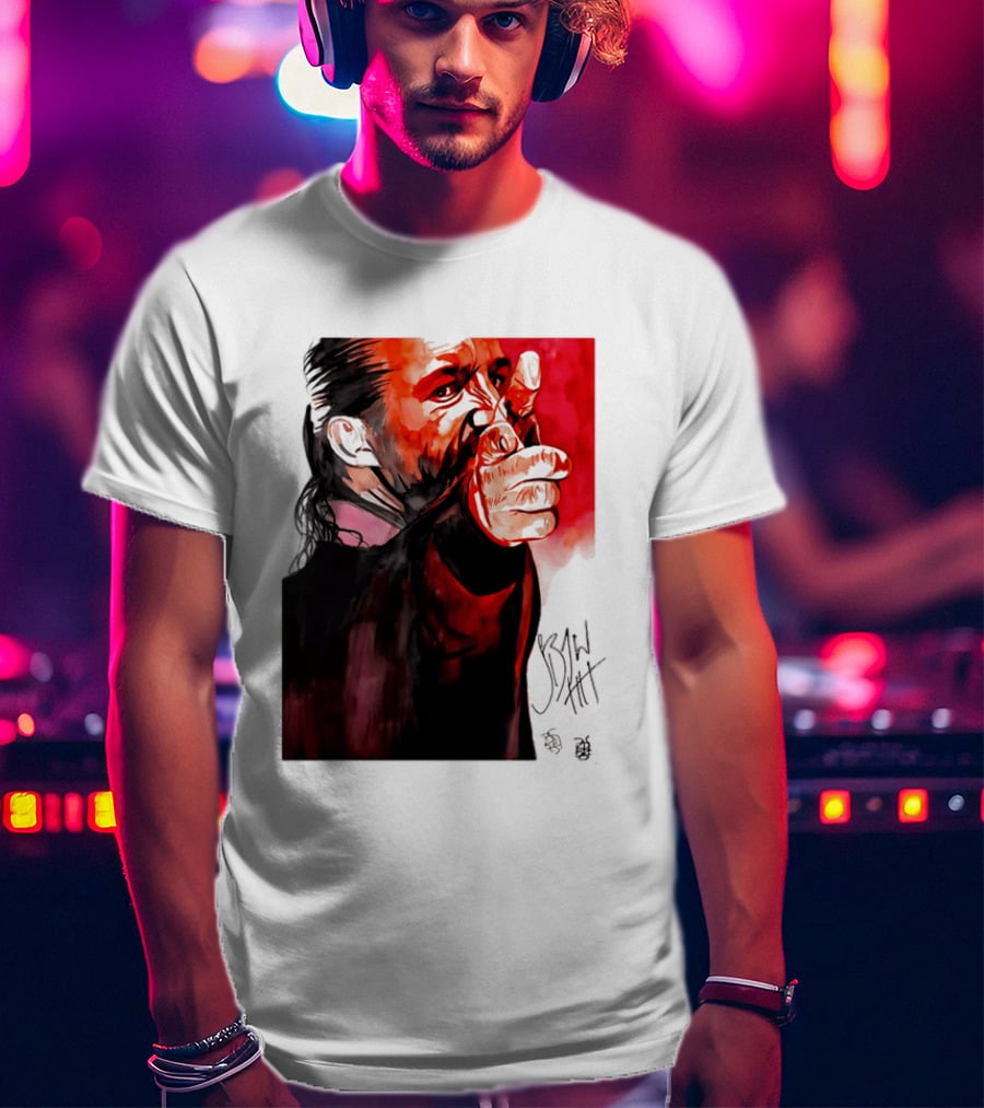 Jay White Rob Schamberger Signature Portrait Red T-Shirt