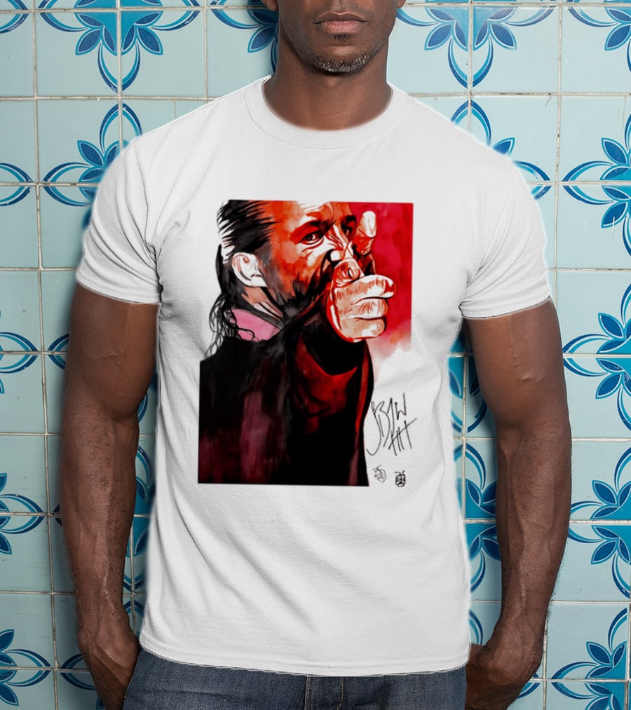 Jay White Rob Schamberger Signature Portrait Red T-Shirt