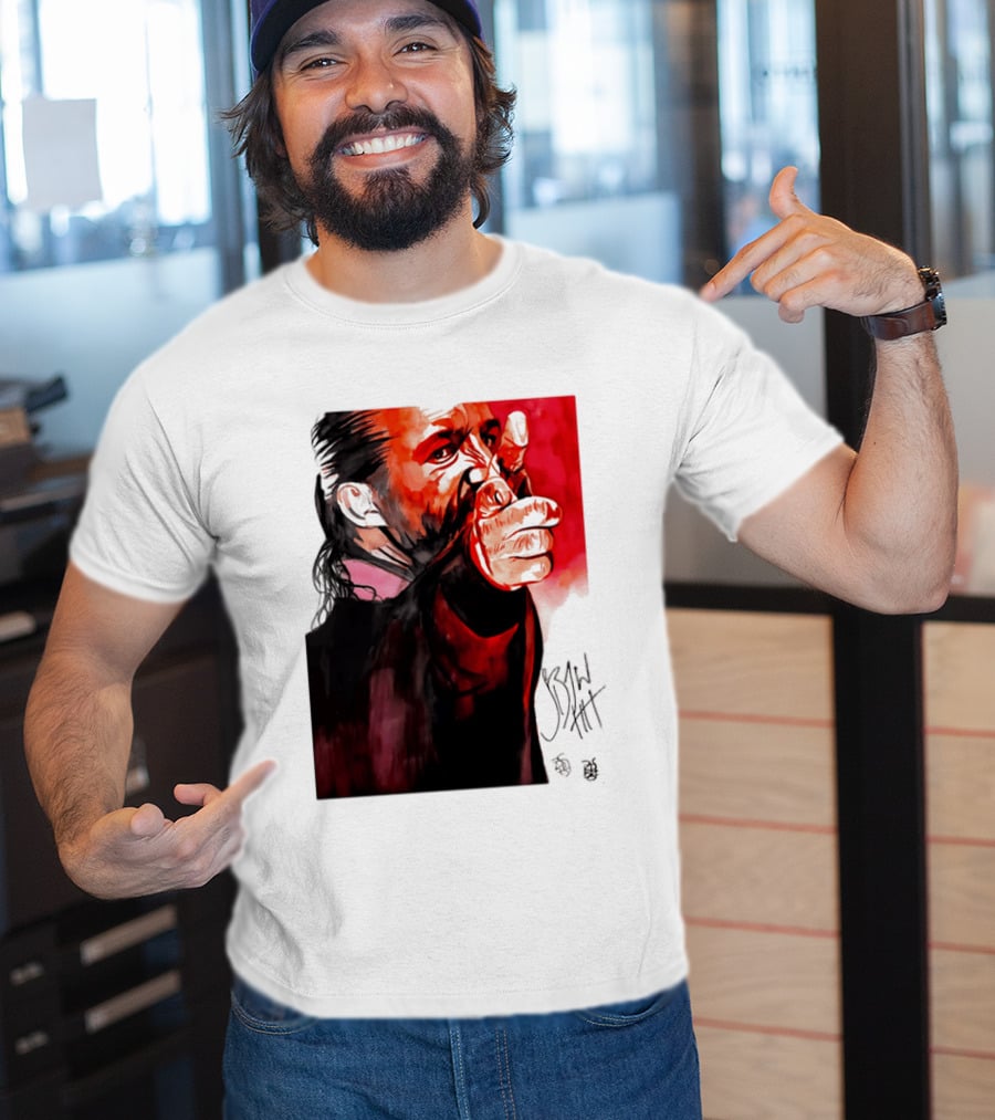 Jay White Rob Schamberger Signature Portrait Red T-Shirt