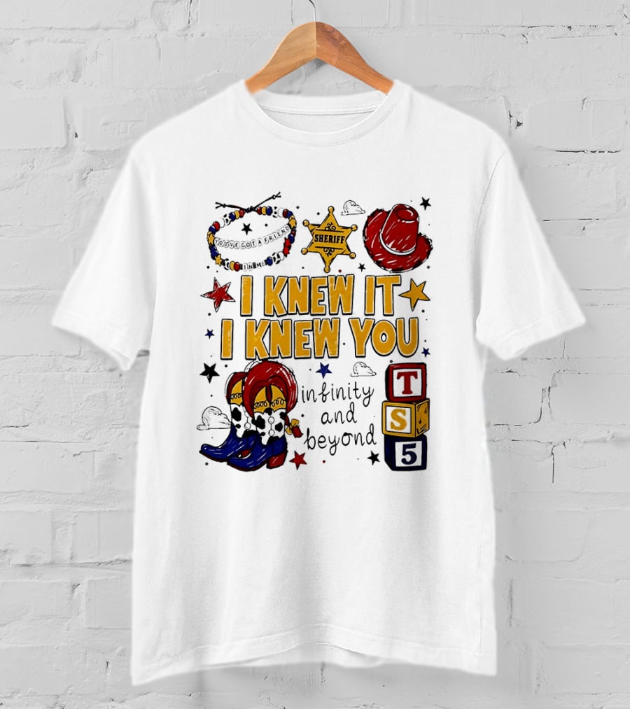 Woody Buzz Lightyear Sheriff Infinity And Beyond Blocks T-Shirt