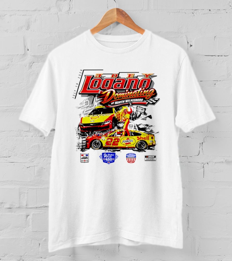 Joey Logano Dominating July 18 2026 North Wilkesboro Pennzoil Shell 22 Racing T-Shirt