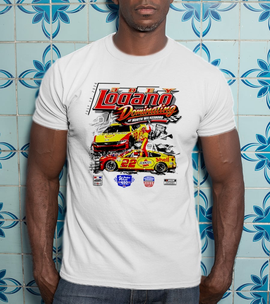 Joey Logano Dominating July 18 2026 North Wilkesboro Pennzoil Shell 22 Racing T-Shirt