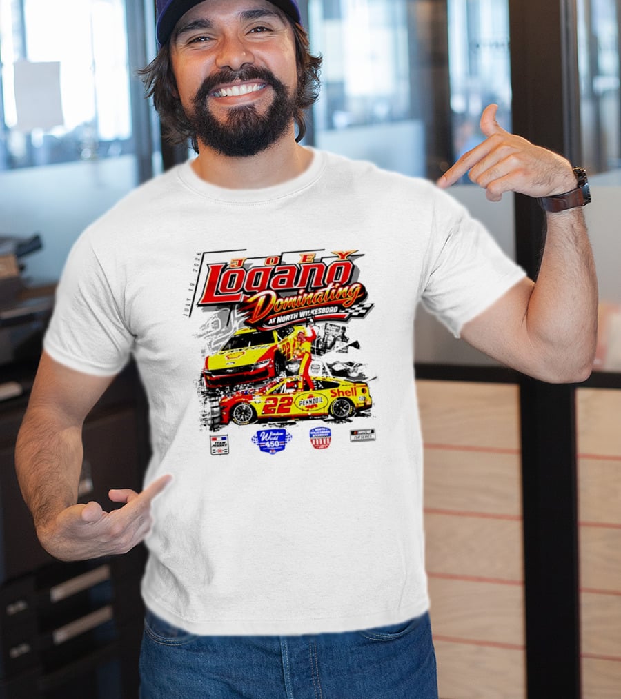 Joey Logano Dominating July 18 2026 North Wilkesboro Pennzoil Shell 22 Racing T-Shirt