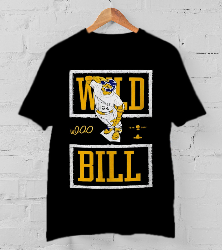 Wild Bill Nationals No 24 Baseball Player Batting Pose T-Shirt
