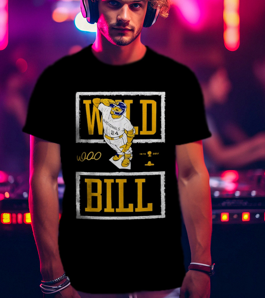 Wild Bill Nationals No 24 Baseball Player Batting Pose T-Shirt