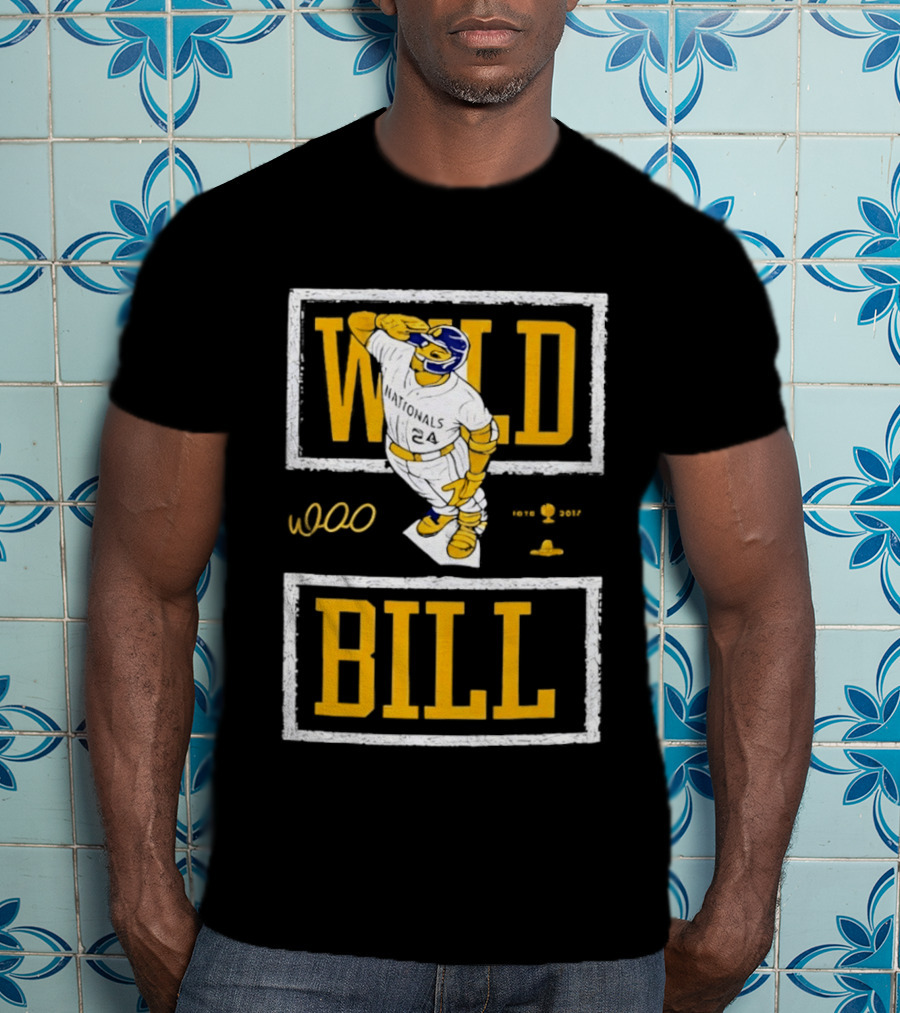 Wild Bill Nationals No 24 Baseball Player Batting Pose T-Shirt