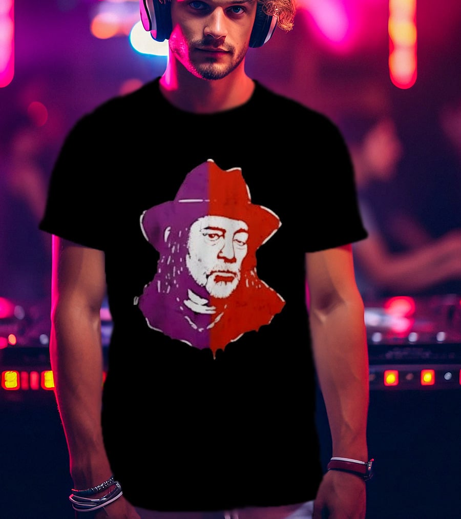 Willie Nelson Face Pop Art Style Cowboy Hat T-Shirt