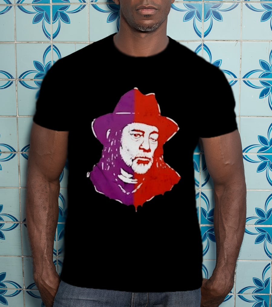 Willie Nelson Face Pop Art Style Cowboy Hat T-Shirt