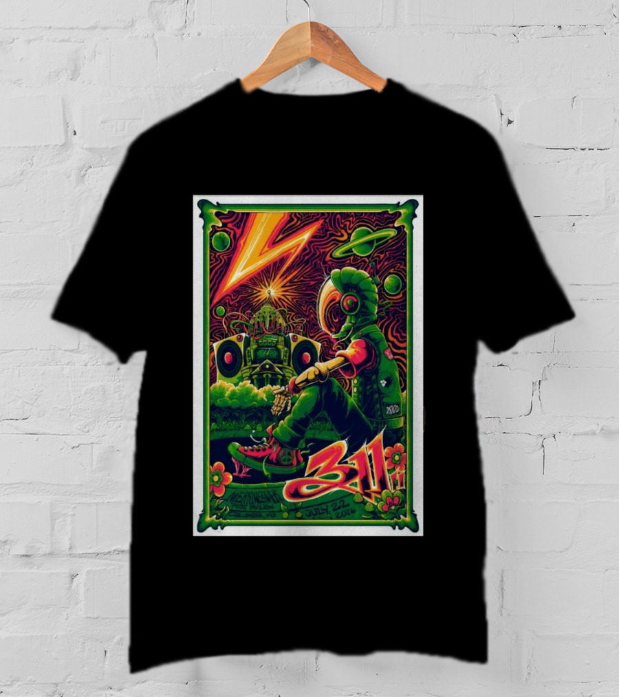 311 Merriweather Post Pavilion Columbia MD July 22 2026 Psychedelic Robot Alien T-Shirt